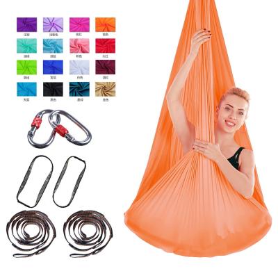 China Best Comfortable Anti Gravity Gradient Color Antenna Holds Aerial Yoga Hammock Swing For Yoga Exercise for sale