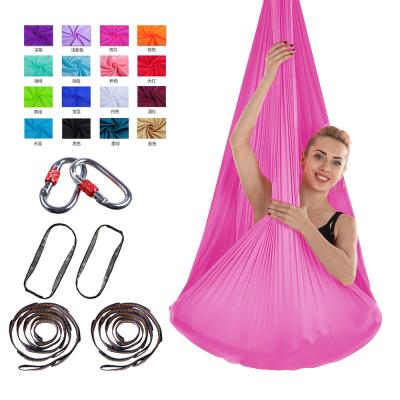 China New Product Polyester Fabric Durable Ultra Strong Anti Gravity Yoga Hammock Aerial Yoga Swing (Rose Red) for sale