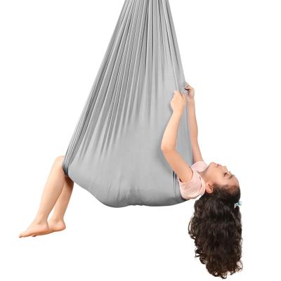 China Lightweight 1M Yoga Training Aerial Band Anterior Fitness Yoga Flying Hammock For Kids for sale