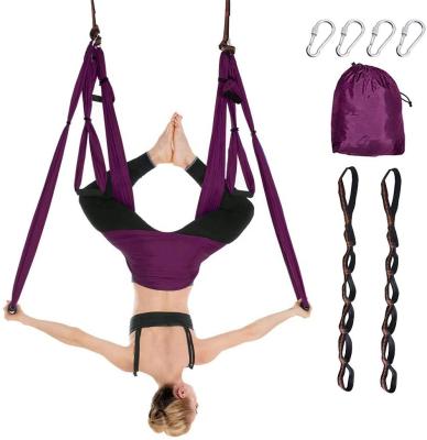 China Foldable Yoga Swing Hammock Yoga Sling Fitness Aerial Yoga Straps for sale