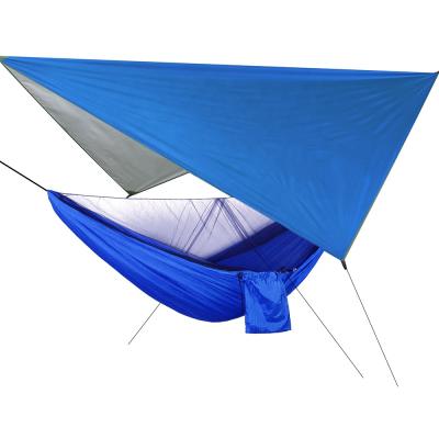 China Comfortable Camping Hammock With Insect Net And Rain Fly Canopy Hammock Swing For Outdoor Backpacking Hiking for sale