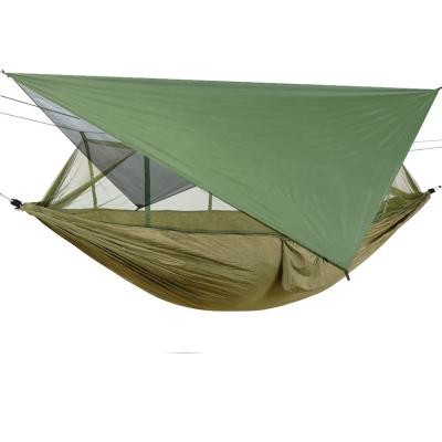 China Outdoor Waterproof Camping Equipment Sunshade Hammock With Mosquito Net And Rain Fly for sale