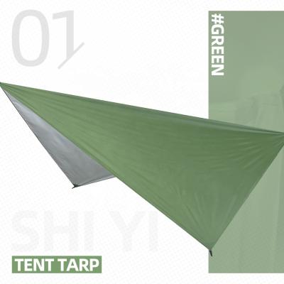 China UV-Resistant Waterproof 3x3m Square Lightweight Hammock Rain Fly Tent Tarpaulin For Camping Hammock for sale