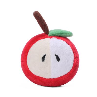 China Cute Stuffed Plush Viable Squeaky Dog Toys Fruits Snacks and Vegetables Dog Toys for Small Medium Puppy Dog Pets for sale