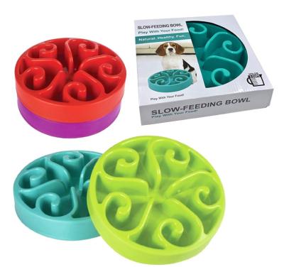 China New Arrival Feeder Automatic Slow Dog Bowl Feeder For Interactive Fun Slow Feeding Blow Up Pointer Dog Bowls for sale