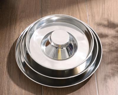 China Stainless Steel Dog Bowl 1 Automatic Puppy Food Garbage Feeding Weaning Silver Stainless Dog Bowl Dish Large Dogs, Pets Feeder Bowl for sale