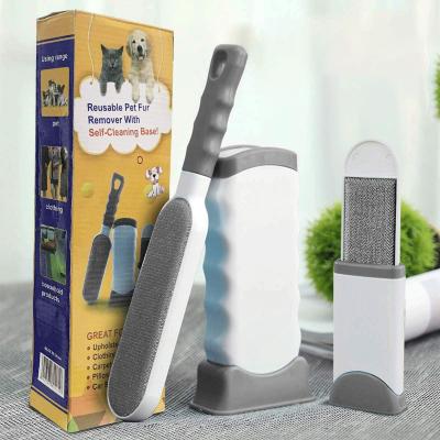 China NEW Manual 2021 Pet Hair Remover Brush Efficient Double Side Fur Remover for sale