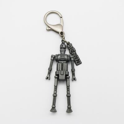 China Fashional Souvenir Gifts TTGYP Mini Motorcycle Accessories Metal Three-dimensional Character Modeling Can Move Key Chain 3D Mechanical Key Chain for sale