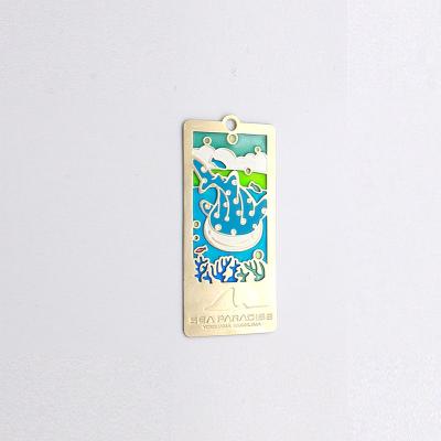 China China TTGYP Soft Enamel Cute Bookmarks Silver Gold Plated Blank Custom Metal Bookmark for sale