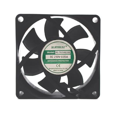 China Factory Machine Ventilation Industrial Fan 70X70X25Mm 7025 110V 220V Axial Fan With Ip144 Waterproof for sale