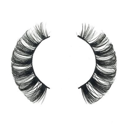 China Best New Selling Style D+ Natural Soft 3d Curl Strip Eyelashes Natural With Custom Packaging for sale