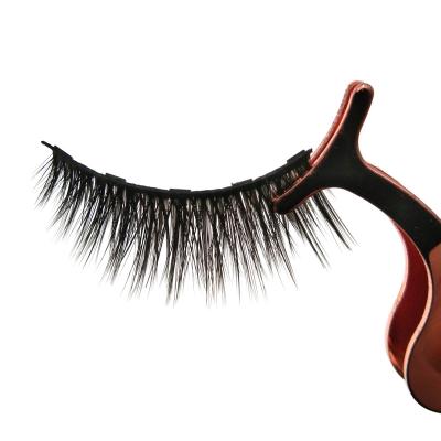 China Long new style 3d natural silk and magnetic mink eye lashes for sale