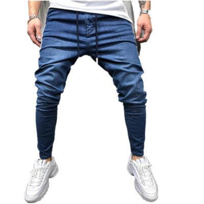 China New Style Low Price Wholesale Casual Men's Drawstring Side Stripe Anti-Wrinkle Pants Jeans Men for sale