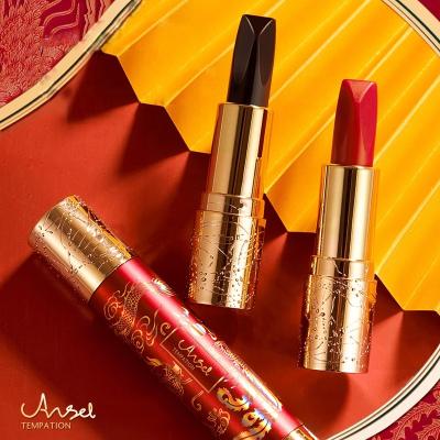 China Sunscreen Private Label 6 Color Matte Lipstick Cosmetic Lipbalm Makeup Vegan Lipstick Long Lasting Makeup for sale