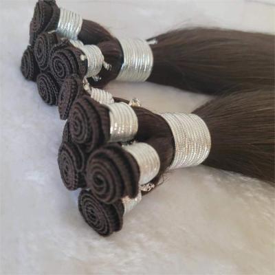 China Hot-selling Grade Human Russian Virgin Remy Hair Extensions Products Silky Straight Wave Cuticle handtied weft for sale