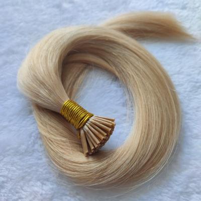 China Silky Straight Wave Virgin Hair 12A Grade Prebonded Remy Hair Extensions I Tip Europe Hair Extensions for sale