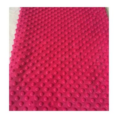 China Memory Factory Direct Sale Super Soft Minky Dot Plush Fabric For Baby Blanket for sale