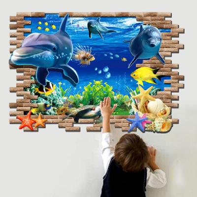 China Window sticker remove large 3d dolphin window stickers for kids for sale