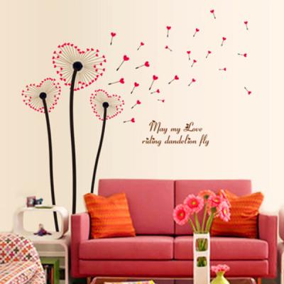 China Removable Window Sticker New Arrival Dandelion Wall Decoration Stickers for sale