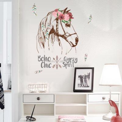 China WALL STICKER Living Room Decoration Horse Wall Adhesive PVC Sticker for sale