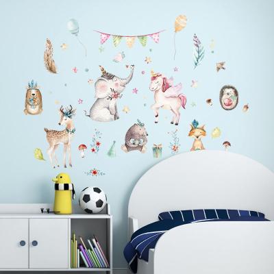 China WALL STICKER Fashion Removable Cartoon Animal Wall Sticker Kids for sale