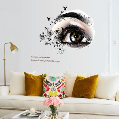 China Removable WALL STICKER Living Room Wall Decoration 3d Eye Tattoo Sticker for sale