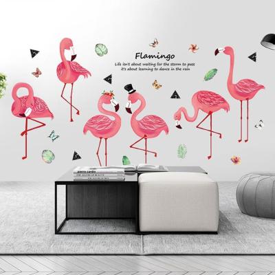 China WALL STICKER Wall Sticker Home Decoration Self Adhesive Flamingo Stickers For KIS Room for sale