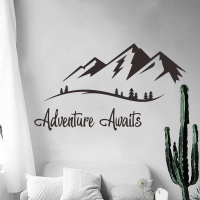 China Decorative Sticker Self Adhesive Family Quotes Vinyl Wall Sticker Montain for sale