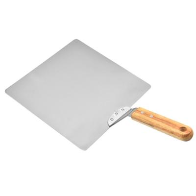 China Sustainable Pizza Tools Pizza Paddle Metal With Wooden Handle Stainless Pizza Skin for sale