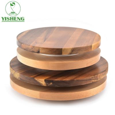 China Sustainable Cake Tools Wooden Cake Turntable Cake Turntable High Quality Decoration for sale