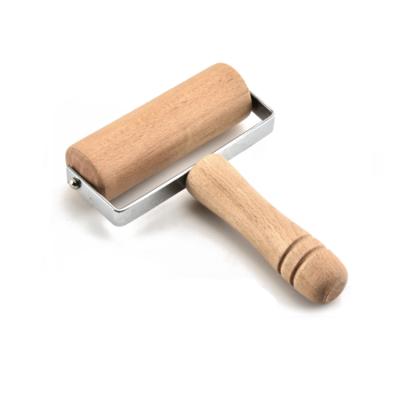 China Viable Kitchen Mini Pasta One Handed Rolling Pin Wooden Coking Baking Tool for sale