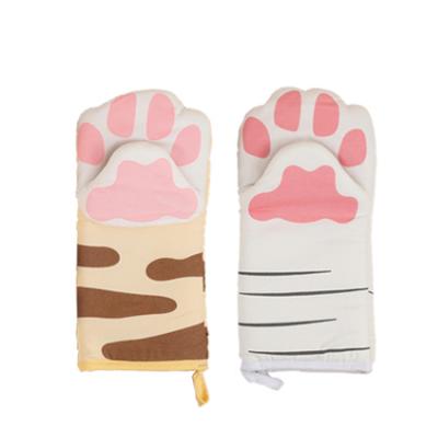 China Traditional Hot Sale Kitchen Oven Glove Cat Paw Oven Gloves for sale