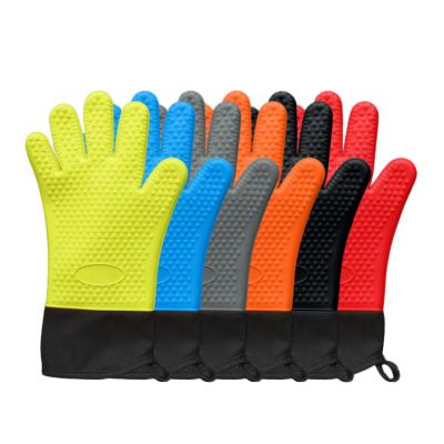 China Kitchen Tool Traditional Silicone Oven Mitts Silicone Heat Resistant Oven Gloves for sale