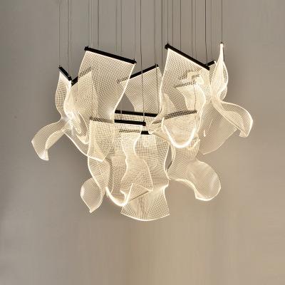 China 2020 Murano Hand Chandelier Art Blown Glass Creative Personality LED Simple Acrylic Indoor Pendant Light for sale