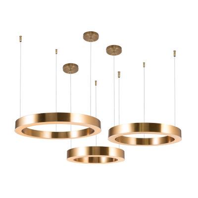 China Modern Simple Nordic Stainless Steel Circular LED Ring Light Manufactures Chandelier Led Luxury Modern Pendant Light for sale