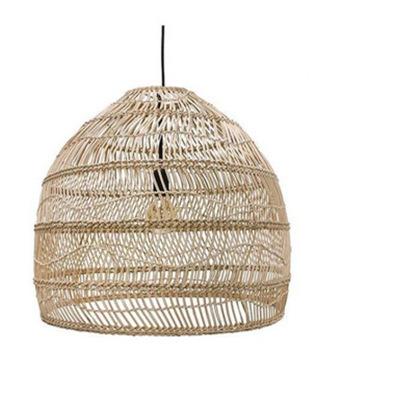 China ARTDECOLTE Hemp Rope Style Rattan Handcrafted Wicker Dome Woven Pendant Lamp Natural Material for sale