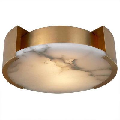 China Modern American Simple Modern Design Bedroom Home Ceiling Light Dimmable Marble Copper Round Led Ceiling Lamp for sale