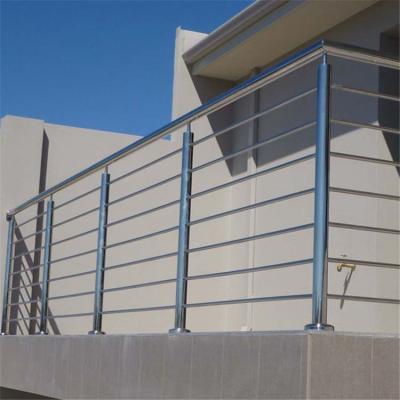 China Staircase Stainless Steel Balustrade , Rod Bar Interior Stair Railings For Balcony for sale