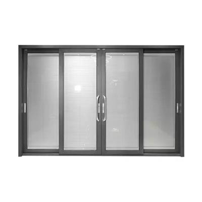 China Customized Modern Multi Panel Sliding Doors , Temper Glass Aluminum Frame Doors for sale