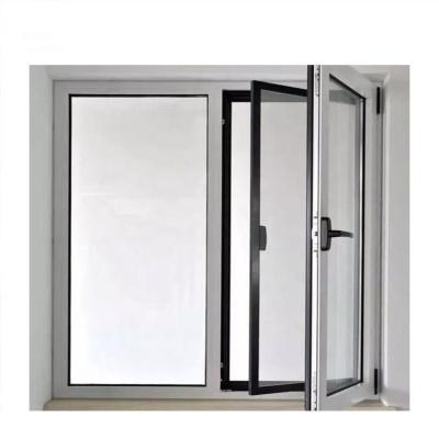 China Double Glazed Commercial Aluminum Frame Windows Tempered Glass Swing à venda