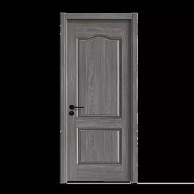 China MDF Teak Laminated Panel Melamine Room Wooden Interior Door For Apartment zu verkaufen