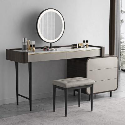 Chine Table de vanité de luxe faite sur commande de maquillage de chambre à coucher avec le miroir de LED à vendre