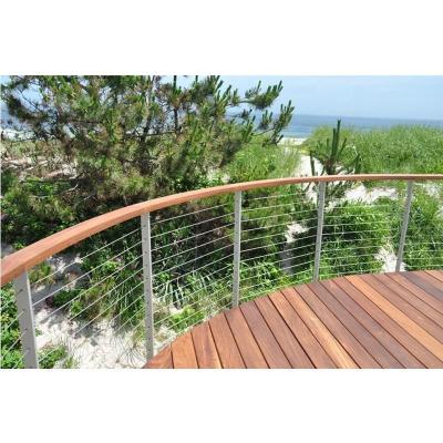 China Decking aluminium kabelrailing, roestvrijstalen balustrade draaddekrailing Te koop