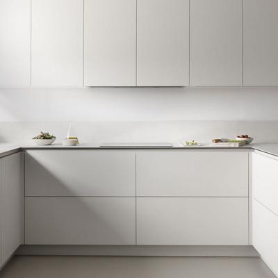 China Glossy Cabinet Set White Lacquer Kitchens Environment Friendly E0 / E1 Grade for sale