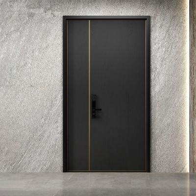 Cina Porta d'acciaio di sicurezza della carcassa del MDF, esterno corazzato di legno Front Doors in vendita