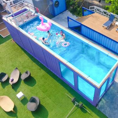 중국 Tesia Factory Price Prefabricated Customized Color 20ft 40ft Steel Shipping Container Swimming Pool 판매용