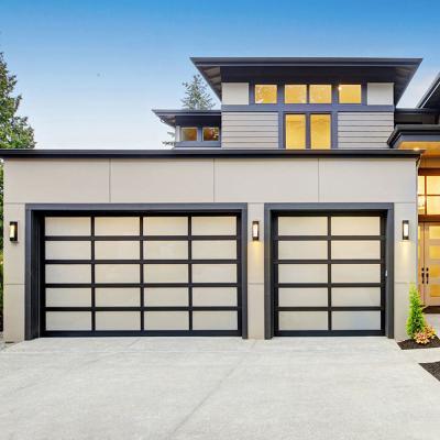 中国 Aluminum Frame Door and Frosted Glass Villa Automatic Garage Door 販売のため