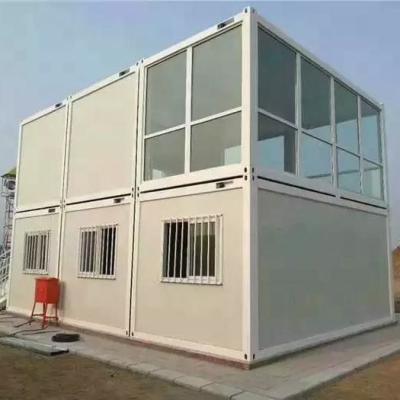 China Extended Foldable Prefab Container Homes_40ft Folding Living Container Cabin Foldable Container House for sale