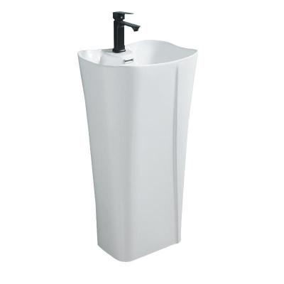 China Wholesale Price Modern Sanitary Ware Free Standing White  Ceramic Bathroom Wash Basin Te koop