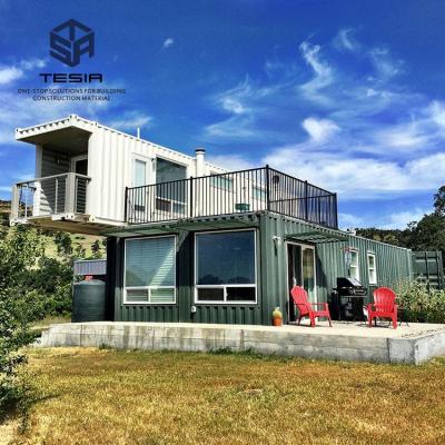 China DIY Two Stoery Container House Light Steel Building Mobile Container House zu verkaufen